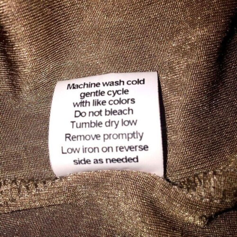 ny collection Women's Sleeveless Top Size S Brown Gold Shiny‎ - Picture 11 of 12